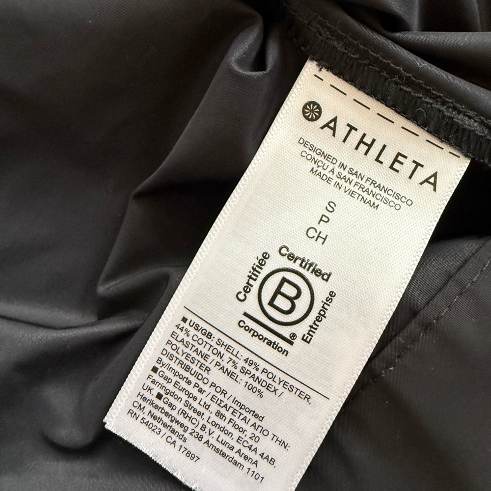 Athleta Black Mixed Jacket With Drawstring - image 8